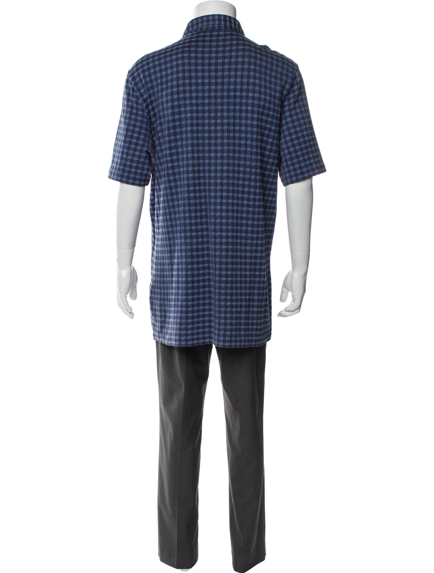 Louis Vuitton Late 2000's - Early 2010's Plaid Print Polo Shirt